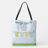Canvas tas Babydouche Moederschap Gift Bag Boy Gir (Achterkant)