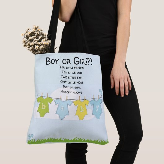 Canvas tas Babydouche Moederschap Gift Bag Boy Gir (Dichtbij)