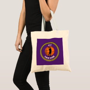 Canvas tas Basketbalspeler - Voeg naam & nummer to