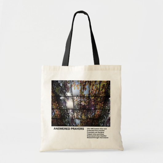 Canvas tas beantwoord gebeden (Voorkant)