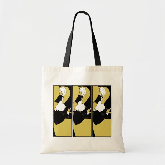 Canvas tas: Beardsley Illustration - Het gele boek Tote Bag (Voorkant)