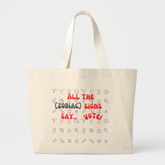 canvas tas beige Alle tekens Stemafbeelding (Voorkant)
