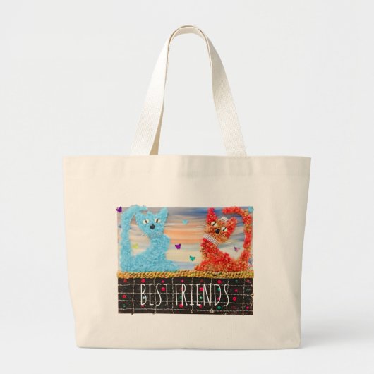 canvas tas - Beste vrienden (Voorkant)