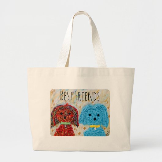 canvas tas - Beste vrienden (Voorkant)