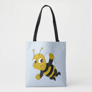 Canvas tas bijen cartoon