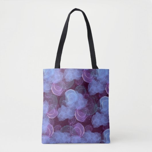 Canvas tas: blauw mistabstract ontwerp tote bag (Voorkant)