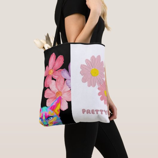 canvas tas "Bloom & Meow" (Dichtbij)