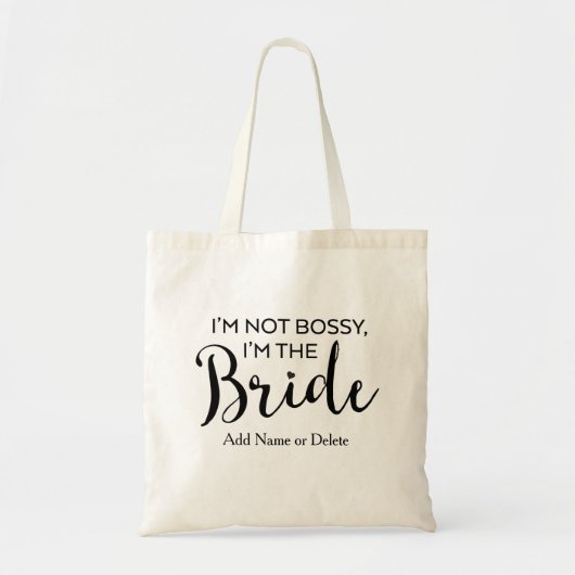 Canvas tas-Bossy Bride-Canvas-budget voor het huwe Tote Bag (Voorkant)