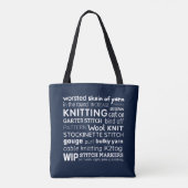 Canvas tas breien | Knitter's Word Collage (Achterkant)