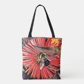 Canvas tas Bumblebee op Zinnia Flower (Achterkant)