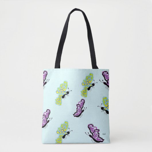 Canvas tas Butterflies (Voorkant)
