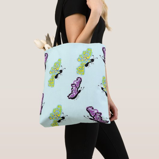 Canvas tas Butterflies (Dichtbij)