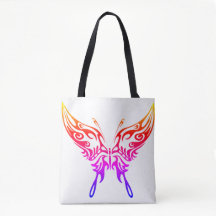 Canvas tas, 'Butterfly Aura' design, vrouwen