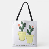 Canvas tas Cactus Yellow Pots Floral (Voorkant)