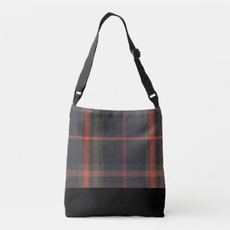 Canvas tas, carrosserie tartan en zwart crossbody tas