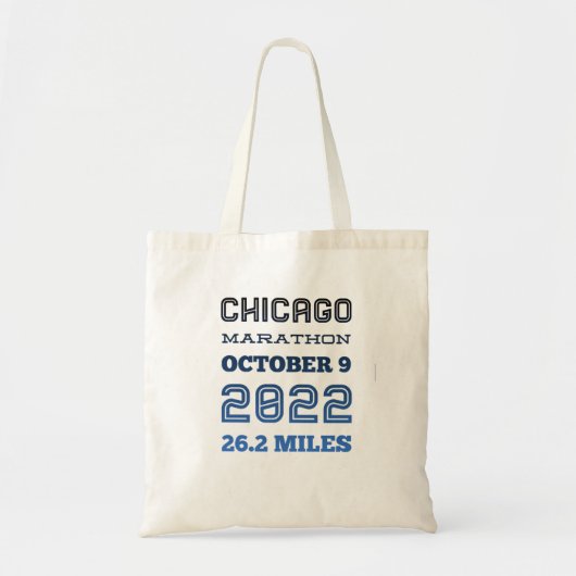 Canvas tas Chicago Marathon 2022 (Voorkant)