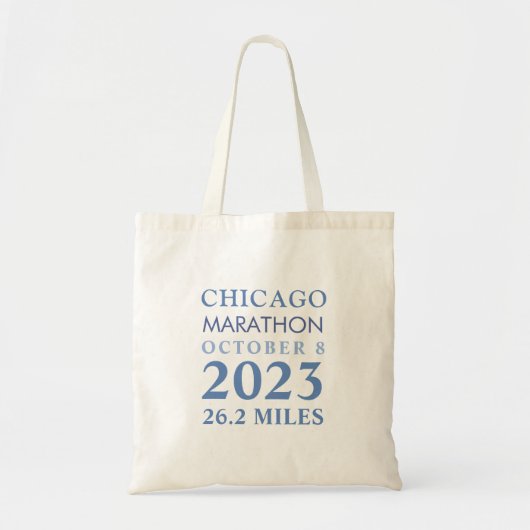 Canvas tas Chicago Marathon 2023 (Voorkant)