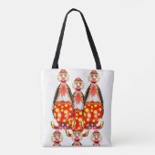 canvas tas clowns circus (Achterkant)