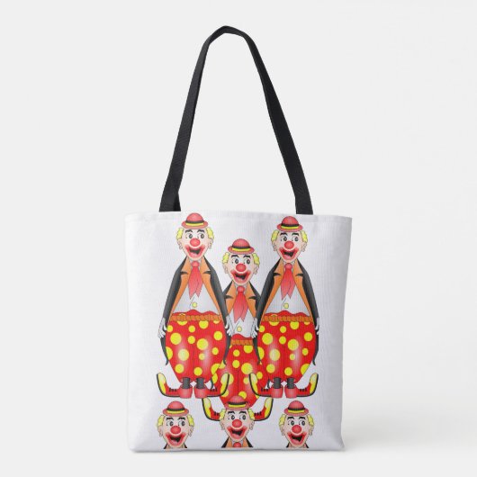 canvas tas clowns circus (Achterkant)