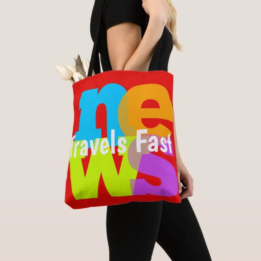 Canvas tas Colorful News reist snelle cadeautas gr (Dichtbij)