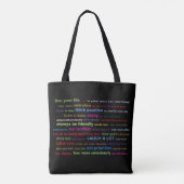 Canvas tas Colorful Resoluties Citaten Gift Bag (Achterkant)