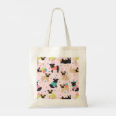 Canvas tas Dachshund Party (Achterkant)