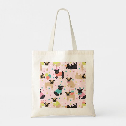 Canvas tas Dachshund Party (Achterkant)