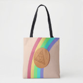 Canvas tas Dalgona Multiple Triangle - Zijdelings (Voorkant)