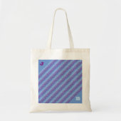 Canvas tas - Diagonaal Patroon met Initialen (Voorkant)
