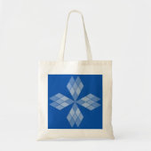 Canvas tas - Diamantbloemblaadjes op blauw (Voorkant)