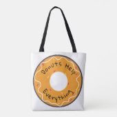 Canvas tas Donuts helpen alles (Achterkant)