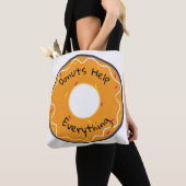 Canvas tas Donuts helpen alles (Dichtbij)