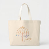 Canvas tas - Draad Umbrella en Initialen (Voorkant)