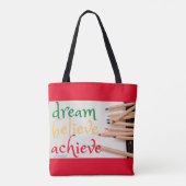 canvas tas "DREAM, GELOOF..." (Achterkant)