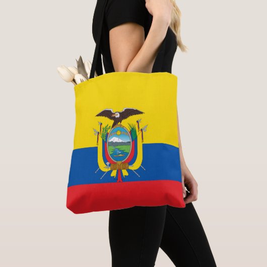Canvas tas Ecuador-vlag (Dichtbij)