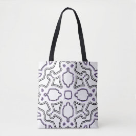 Canvas tas, Een levendig elegant wit kleurenontwer Tote Bag