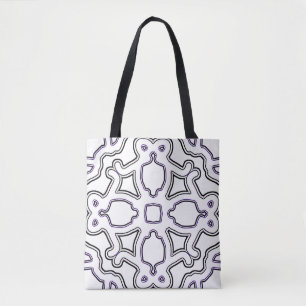 Canvas tas, Een levendig elegant wit kleurenontwer Tote Bag