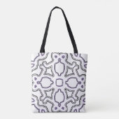 Canvas tas, Een levendig elegant wit kleurenontwer Tote Bag (Achterkant)