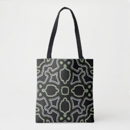 Canvas tas, een levendig, elegant zwart kleurenont tote bag