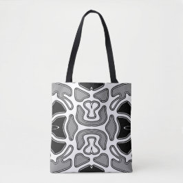 Canvas tas, een levendig zwart-wit klassiek ontwer tote bag