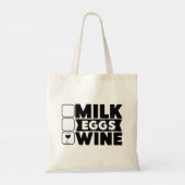 Canvas tas, eieren, wijn tote bag (Achterkant)