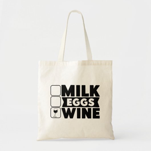 Canvas tas, eieren, wijn tote bag (Voorkant)