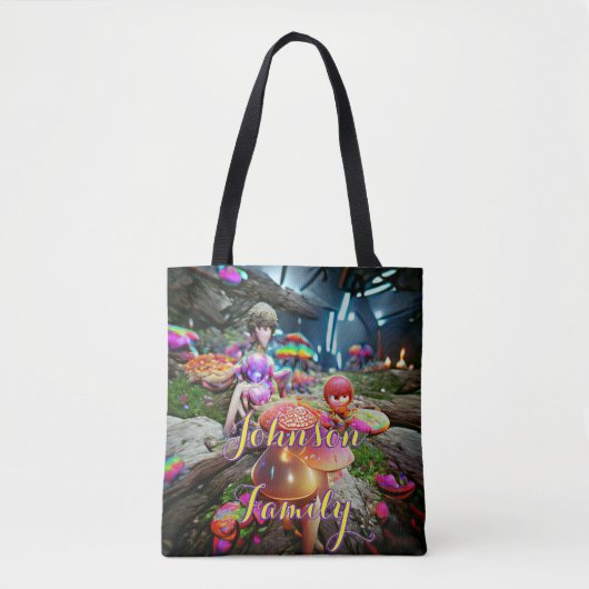 Canvas tas- en champignons tote bag (Voorkant)