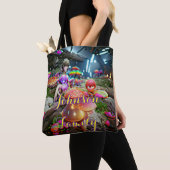 Canvas tas- en champignons tote bag (Dichtbij)