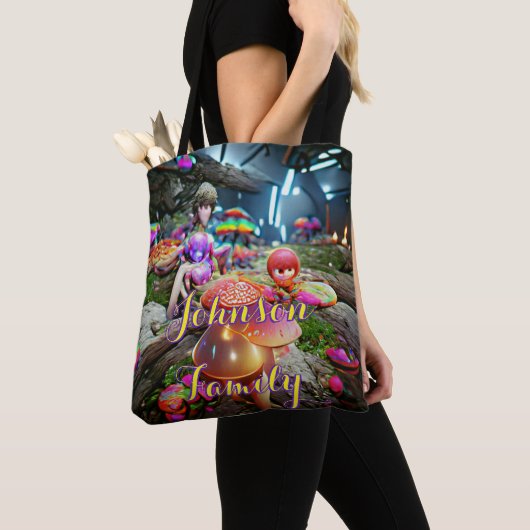 Canvas tas- en champignons tote bag (Dichtbij)