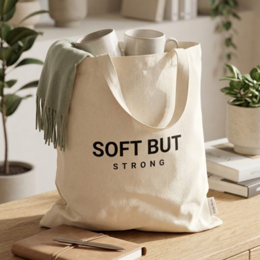 Canvas tas | Esthetische zwarte typografie