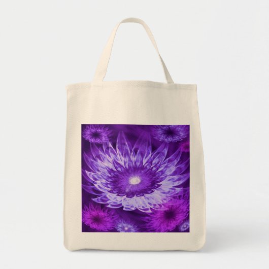 Canvas tas Fantasy Flowers Paarse (Voorkant)