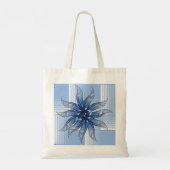 Canvas tas - Feather Pinwheel in blauw (Achterkant)