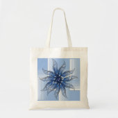 Canvas tas - Feather Pinwheel in blauw (Voorkant)