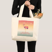 Canvas tas Flamingo Sunset Persoonlijke tekst (Voorkant (product))